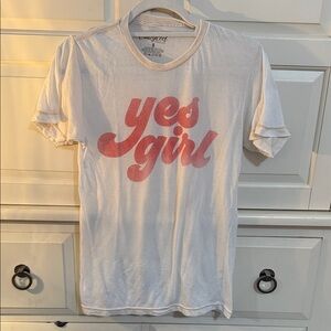 Trendy Kids Tee with 'Yes Girl' Print